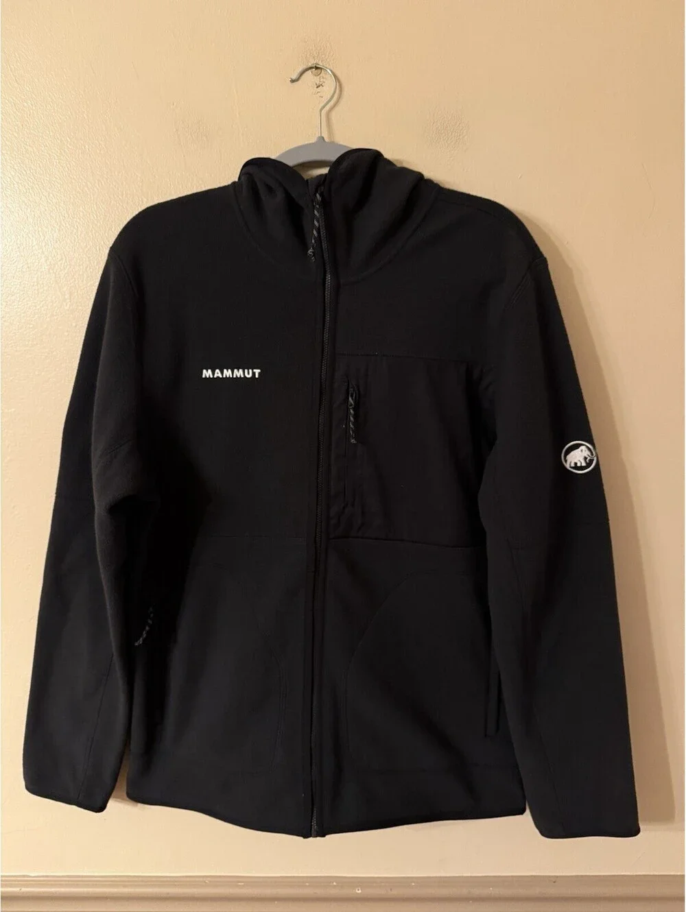 Mammut Tamaro Midlayer Hooded Fleece Jacket Men’s L Black Pristine Condition